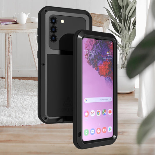 For Samsung Galaxy S21 5G LOVE MEI Metal Shockproof Waterproof Dustproof Protective Case with Glass(White) by LOVE MEI