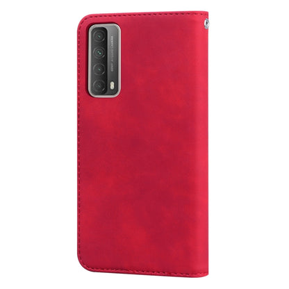 For Huawei P smart 2021 Frosted Business Magnetic Horizontal Flip PU Leather Case with Holder & Card Slot & Lanyard(Red) - Huawei Cases by AutSpace | Online Shopping UK | buy2fix