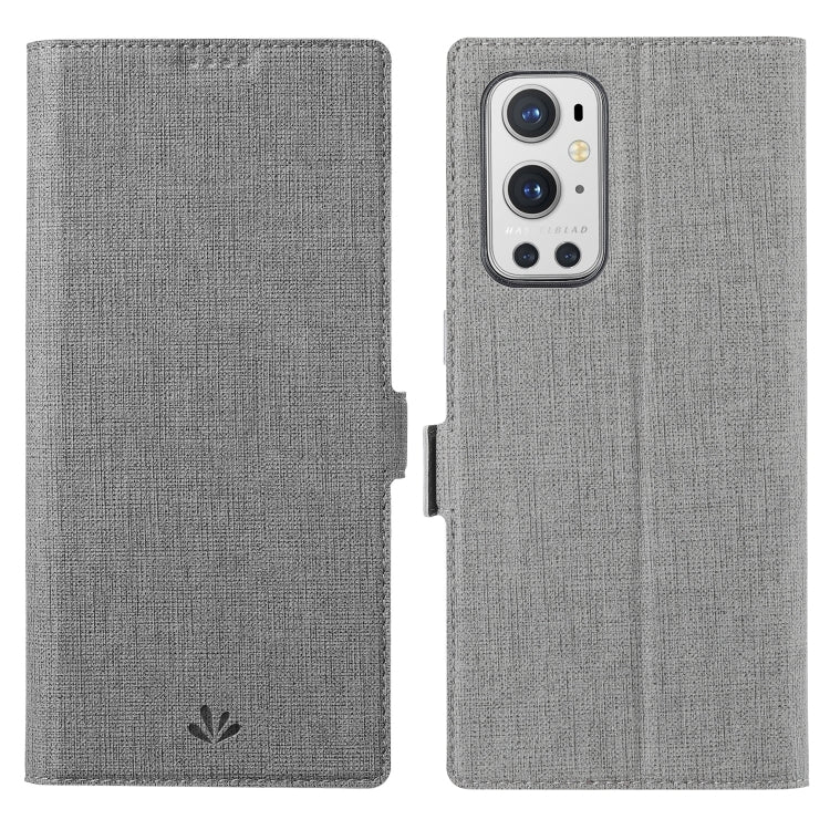 For OnePlus 9 Pro ViLi K Series Shockproof TPU + PU Leather Magnetic Buckle Horizontal Flip Case with Card Slots & Wallet & Holder(Grey) - OnePlus Cases by ViLi | Online Shopping UK | buy2fix