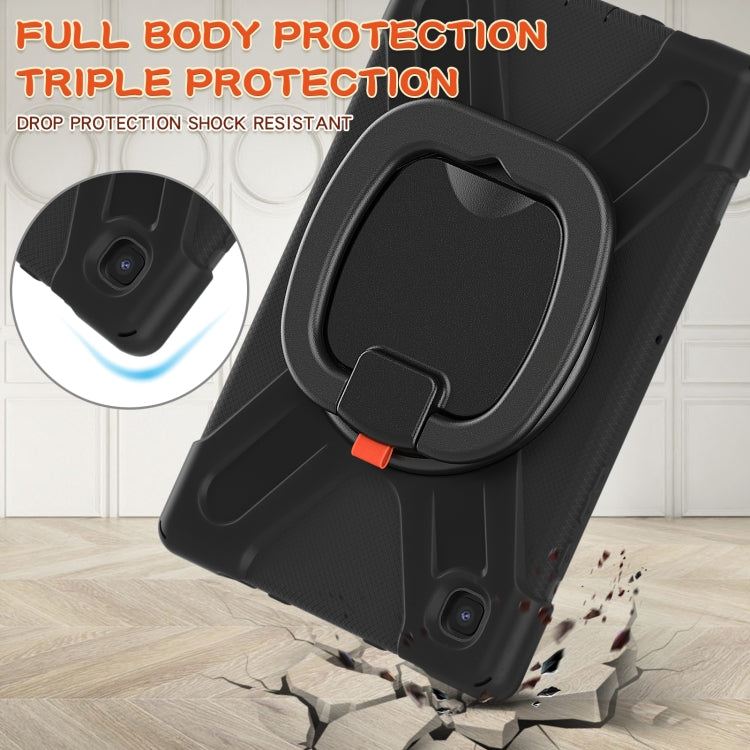 For iPad 9.7 inch (2018/2017) Silicone + PC Protective Case with Holder & Shoulder Strap(Black+Black) - iPad Pro 9.7 inch Cases by buy2fix | Online Shopping UK | buy2fix