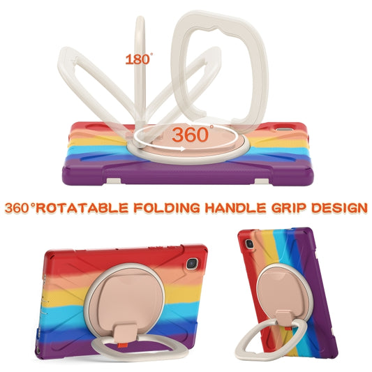 For iPad 9.7 inch (2018/2017) Silicone + PC Protective Case with Holder & Shoulder Strap(Colorful Red) - iPad Pro 9.7 inch Cases by buy2fix | Online Shopping UK | buy2fix