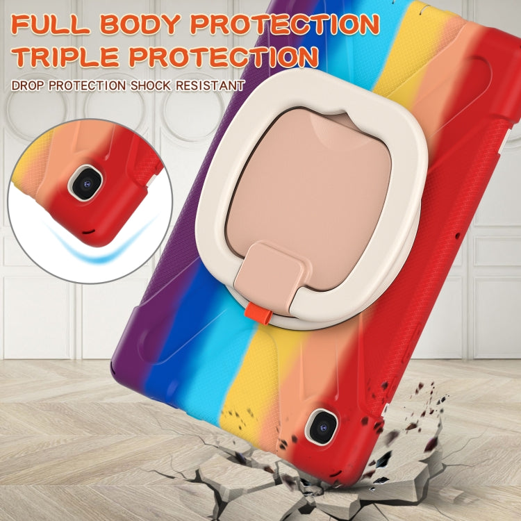 For iPad 9.7 inch (2018/2017) Silicone + PC Protective Case with Holder & Shoulder Strap(Colorful Red) - iPad Pro 9.7 inch Cases by buy2fix | Online Shopping UK | buy2fix