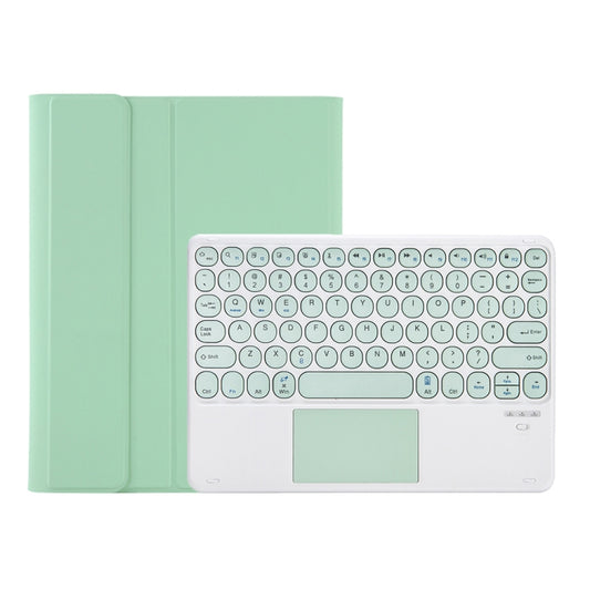 YT098B-A Detachable Candy Color Skin Feel Texture Round Keycap Bluetooth Keyboard Leather Case with Touch Control For iPad Air 11 2024 / 2025 / Air 4 10.9 2020 / Air 5 10.9 2022 (Light Green) by buy2fix