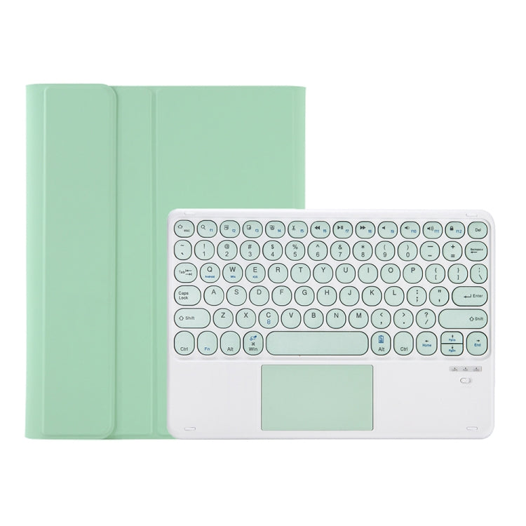 YT11B-A Detachable Candy Color Skin Feel Texture Round Keycap Bluetooth Keyboard Leather Case with Touch Control For iPad Pro 11 inch 2020 & 2018(Light Green) - For iPad Pro by buy2fix | Online Shopping UK | buy2fix