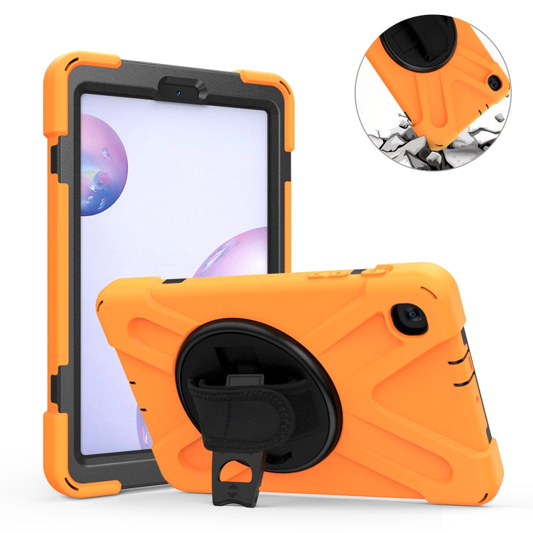 For Samsung Galaxy Tab A 8.4 2020 T307U Shockproof Colorful Silicone + PC Protective Case with Holder & Shoulder Strap & Hand Strap(Orange) - Tab A 8.4 (2020) by buy2fix | Online Shopping UK | buy2fix