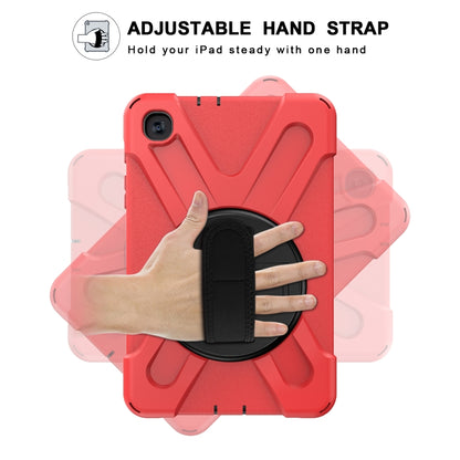 For Samsung Galaxy Tab A 8.4 2020 T307U Shockproof Colorful Silicone + PC Protective Case with Holder & Shoulder Strap & Hand Strap(Red) - Tab A 8.4 (2020) by buy2fix | Online Shopping UK | buy2fix