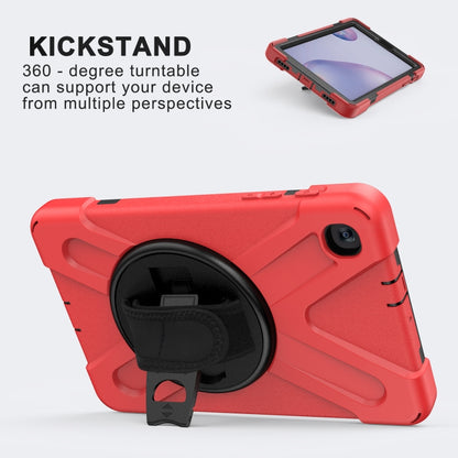 For Samsung Galaxy Tab A 8.4 2020 T307U Shockproof Colorful Silicone + PC Protective Case with Holder & Shoulder Strap & Hand Strap(Red) - Tab A 8.4 (2020) by buy2fix | Online Shopping UK | buy2fix