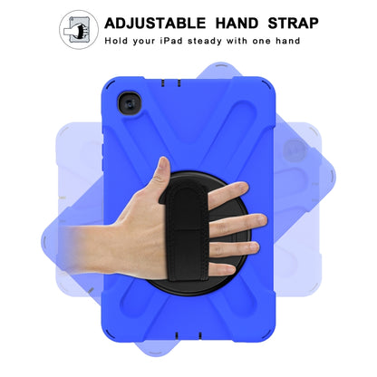For Samsung Galaxy Tab A 8.4 2020 T307U Shockproof Colorful Silicone + PC Protective Case with Holder & Shoulder Strap & Hand Strap(Blue) - Tab A 8.4 (2020) by buy2fix | Online Shopping UK | buy2fix