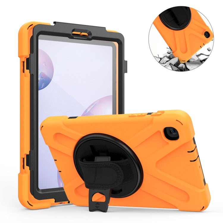 For Samsung Galaxy Tab A 8.4 2020 T307U Shockproof Colorful Silicone + PC Protective Case with Holder & Shoulder Strap & Hand Strap & Screen Protector(Orange) - Tab A 8.4 (2020) by buy2fix | Online Shopping UK | buy2fix