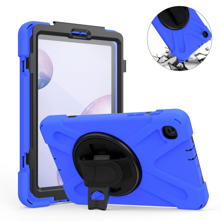 For Samsung Galaxy Tab A 8.4 2020 T307U Shockproof Colorful Silicone + PC Protective Case with Holder & Shoulder Strap & Hand Strap & Screen Protector(Blue) - Tab A 8.4 (2020) by buy2fix | Online Shopping UK | buy2fix