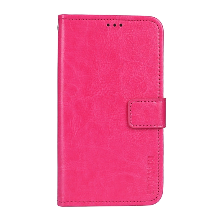 For Ulefone Armor 10 5G idewei Crazy Horse Texture Horizontal Flip Leather Case with Holder & Card Slots & Wallet(Rose Red) by idewei