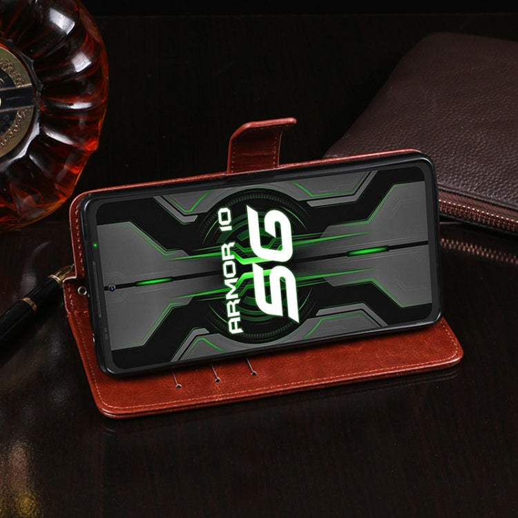 For Ulefone Armor 10 5G idewei Crazy Horse Texture Horizontal Flip Leather Case with Holder & Card Slots & Wallet(White) by idewei