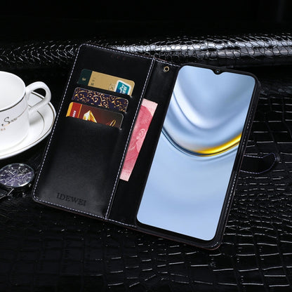 For Honor Play 20 idewei Crocodile Texture Horizontal Flip Leather Case with Holder & Card Slots & Wallet(Dark Blue) - Honor Cases by idewei | Online Shopping UK | buy2fix