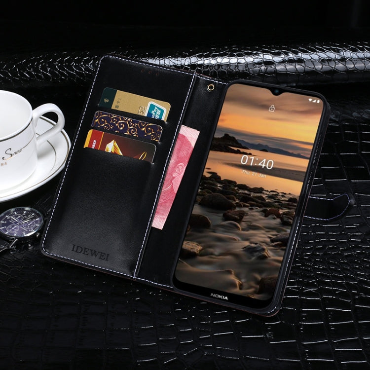 For Nokia 1.4 idewei Crocodile Texture Horizontal Flip Leather Case with Holder & Card Slots & Wallet(Black) - Nokia Cases by idewei | Online Shopping UK | buy2fix