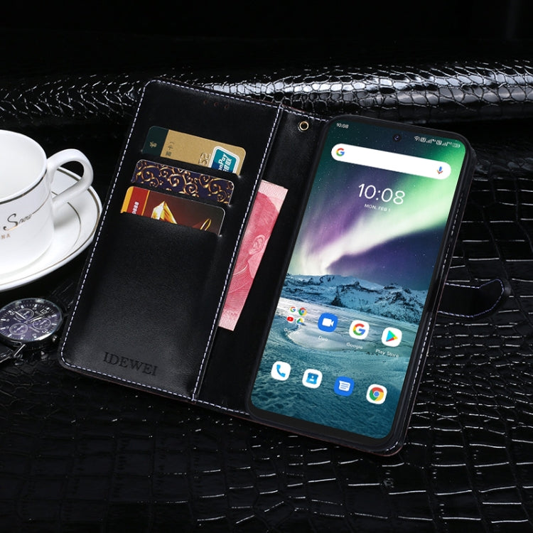 For UMIDIGI Bison GT idewei Crocodile Texture Horizontal Flip Leather Case with Holder & Card Slots & Wallet(Black) - More Brand by idewei | Online Shopping UK | buy2fix