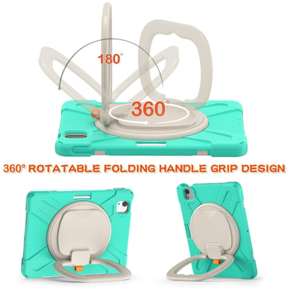 Silicone + PC Protective Case with Holder & Shoulder Strap For iPad Air 2022 / 2020 10.9(Mint Green) - iPad Air (2022) / (2020) 10.9 Cases by buy2fix | Online Shopping UK | buy2fix