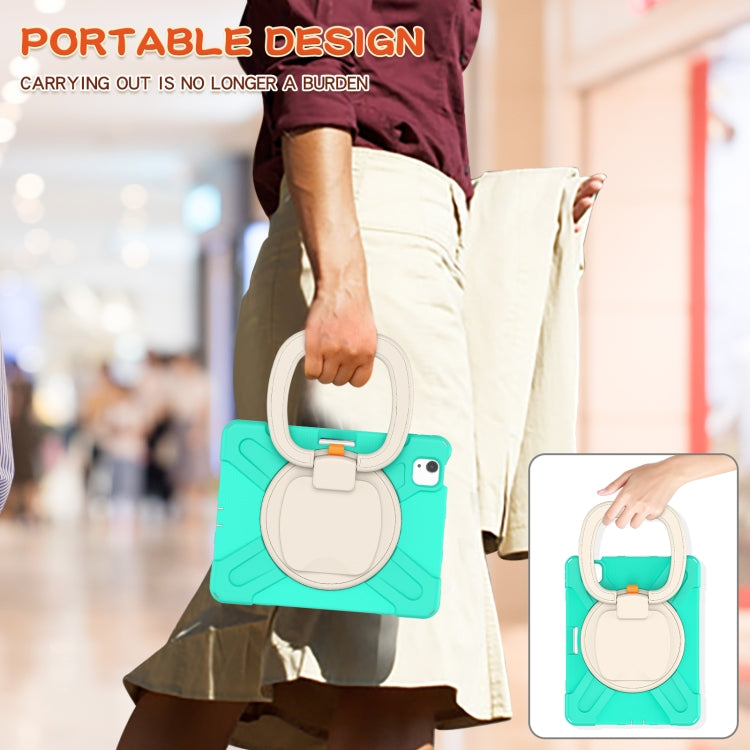 Silicone + PC Protective Case with Holder & Shoulder Strap For iPad Air 2022 / 2020 10.9(Mint Green) - iPad Air (2022) / (2020) 10.9 Cases by buy2fix | Online Shopping UK | buy2fix