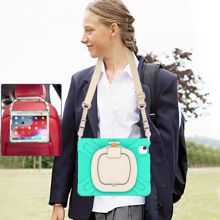 Silicone + PC Protective Case with Holder & Shoulder Strap For iPad Air 2022 / 2020 10.9(Mint Green) - iPad Air (2022) / (2020) 10.9 Cases by buy2fix | Online Shopping UK | buy2fix