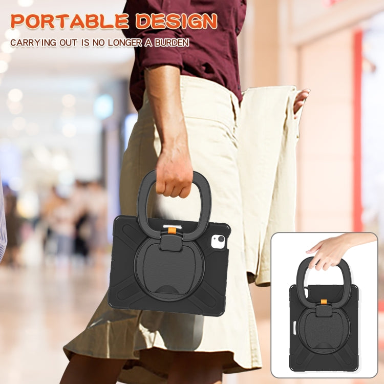 Silicone + PC Protective Case with Holder & Shoulder Strap For iPad Air 2022 / 2020 10.9(Black) - iPad Air (2022) / (2020) 10.9 Cases by buy2fix | Online Shopping UK | buy2fix