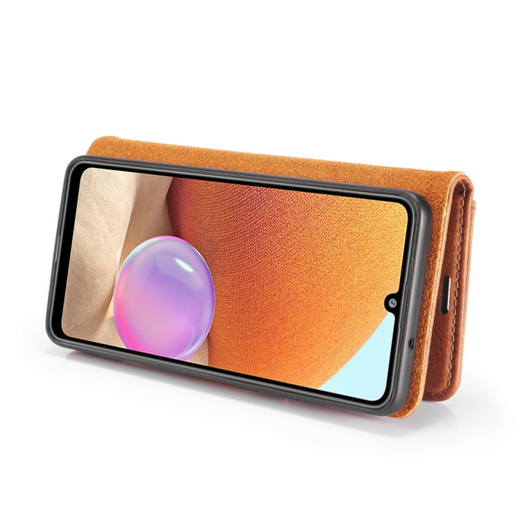 For Samsung Galaxy A32 4G DG.MING Crazy Horse Texture Flip Detachable Magnetic Leather Case with Holder & Card Slots & Wallet(Brown) - Galaxy Phone Cases by DG.MING | Online Shopping UK | buy2fix