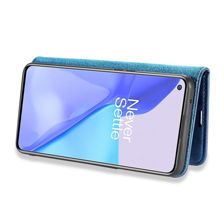 For OnePlus 9 DG.MING Crazy Horse Texture Flip Detachable Magnetic Leather Case with Holder & Card Slots & Wallet(Blue) - OnePlus Cases by DG.MING | Online Shopping UK | buy2fix