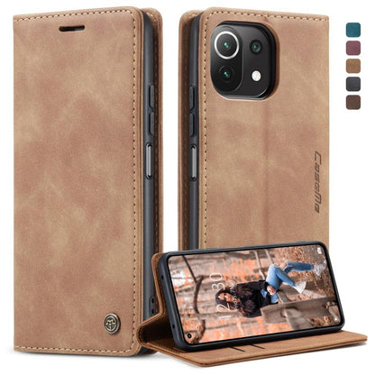 For Xiaomi Mi 11 Lite CaseMe 013 Multifunctional Horizontal Flip Leather Case, with Card Slot & Holder & Wallet(Brown) by CaseMe