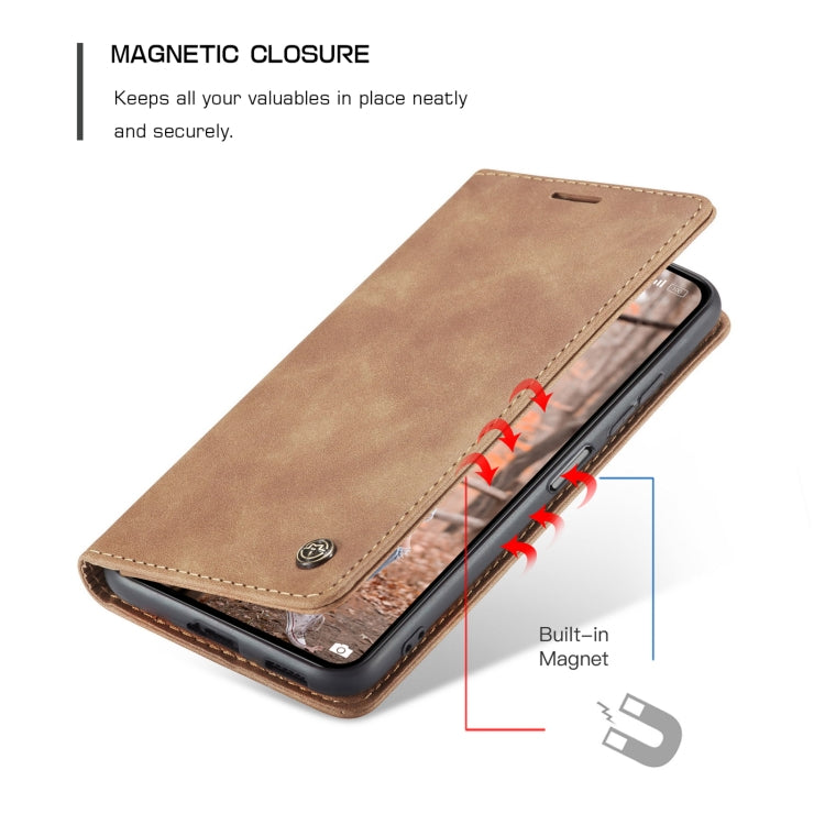 For Xiaomi Mi 11 Lite CaseMe 013 Multifunctional Horizontal Flip Leather Case, with Card Slot & Holder & Wallet(Brown) by CaseMe