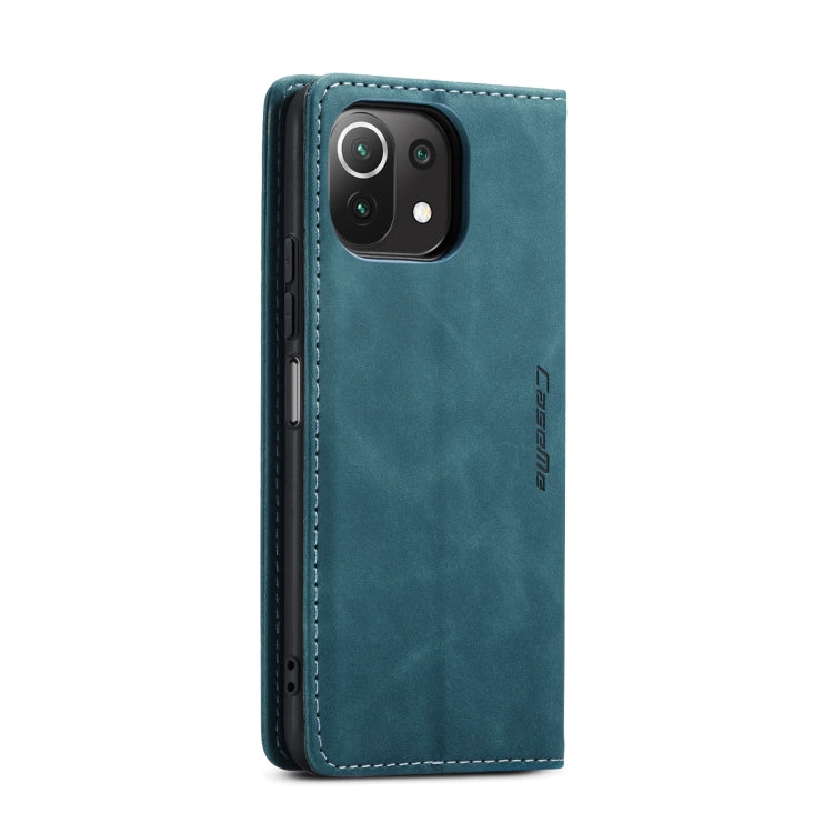 For Xiaomi Mi 11 Lite CaseMe 013 Multifunctional Horizontal Flip Leather Case, with Card Slot & Holder & Wallet(Blue) by CaseMe