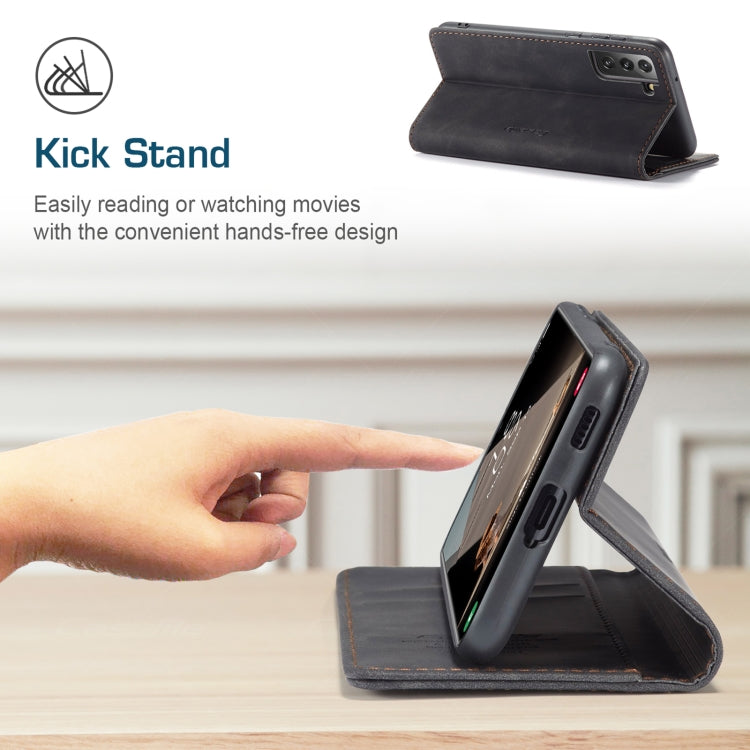 For Samsung Galaxy S21 FE CaseMe 013 Multifunctional Horizontal Flip Leather Case, with Card Slot & Holder & Wallet(Black) by CaseMe