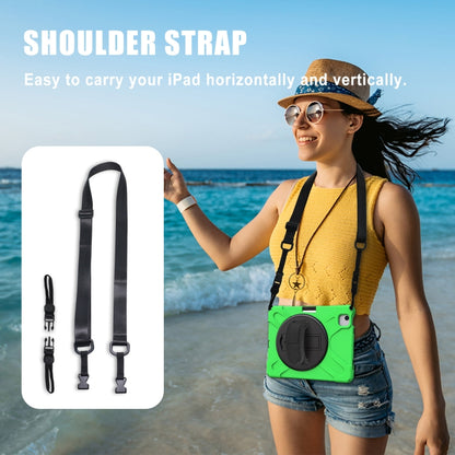 Shockproof Colorful Silicone + PC Protective Case with Holder & Shoulder Strap & Hand Strap For iPad Pro 11 2022 / 2021 / 2020 / 2018 /  Air 4 2020 (Green) - iPad Air (2022) / (2020) 10.9 Cases by buy2fix | Online Shopping UK | buy2fix