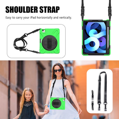 Shockproof Colorful Silicone + PC Protective Case with Holder & Shoulder Strap & Hand Strap For iPad Pro 11 2022 / 2021 / 2020 / 2018 /  Air 4 2020 (Green) - iPad Air (2022) / (2020) 10.9 Cases by buy2fix | Online Shopping UK | buy2fix