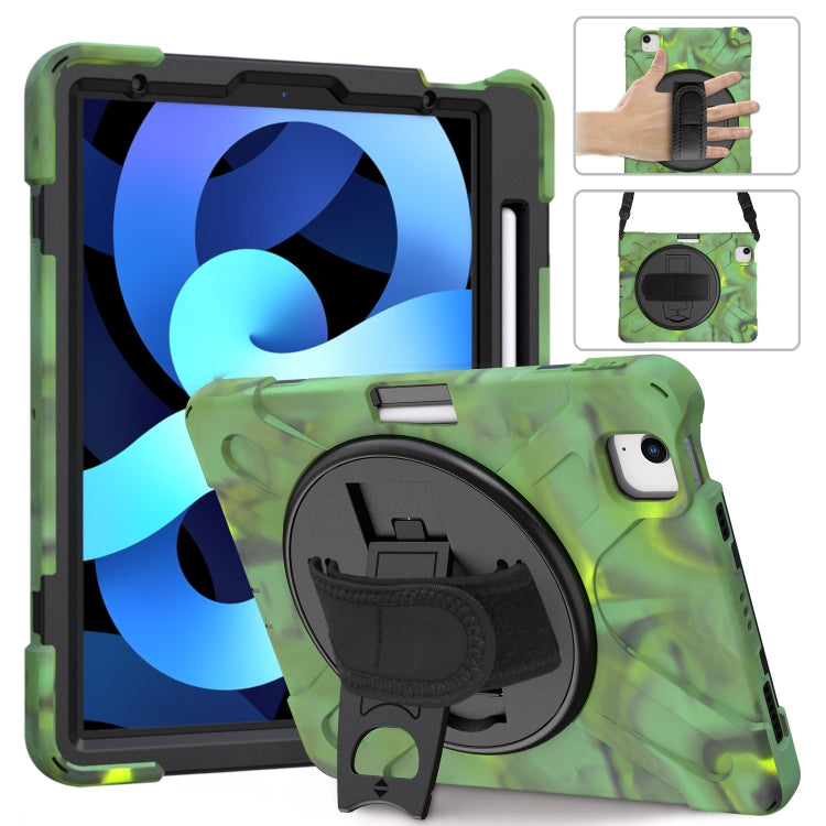 Shockproof Colorful Silicone + PC Protective Case with Holder & Shoulder Strap & Hand Strap For iPad Pro 11 2021 / 2020 / 2018 /  2022 / Air 4 2020(Camouflage) - iPad Air (2022) / (2020) 10.9 Cases by buy2fix | Online Shopping UK | buy2fix