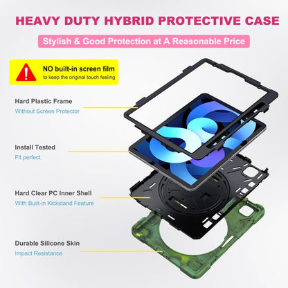 Shockproof Colorful Silicone + PC Protective Case with Holder & Shoulder Strap & Hand Strap For iPad Pro 11 2021 / 2020 / 2018 /  2022 / Air 4 2020(Camouflage) - iPad Air (2022) / (2020) 10.9 Cases by buy2fix | Online Shopping UK | buy2fix