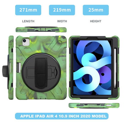 Shockproof Colorful Silicone + PC Protective Case with Holder & Shoulder Strap & Hand Strap For iPad Pro 11 2021 / 2020 / 2018 /  2022 / Air 4 2020(Camouflage) - iPad Air (2022) / (2020) 10.9 Cases by buy2fix | Online Shopping UK | buy2fix