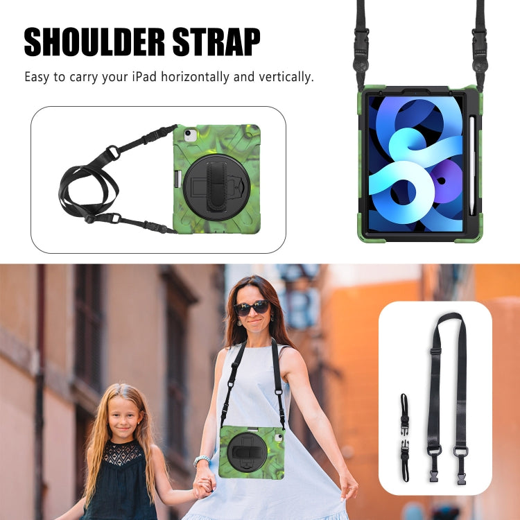 Shockproof Colorful Silicone + PC Protective Case with Holder & Shoulder Strap & Hand Strap For iPad Pro 11 2021 / 2020 / 2018 /  2022 / Air 4 2020(Camouflage) - iPad Air (2022) / (2020) 10.9 Cases by buy2fix | Online Shopping UK | buy2fix