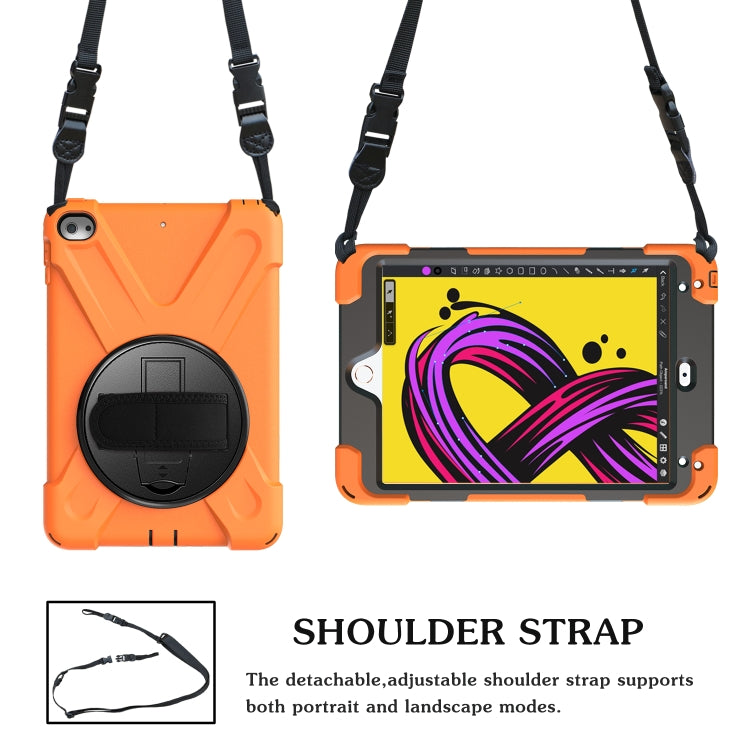 Shockproof Colorful Silicone + PC Protective Case with Holder & Shoulder Strap & Hand Strap For iPad Mini 4 / Mini (2019)(Orange) - iPad Mini 4 & 3 & 2 & 1 Cases by buy2fix | Online Shopping UK | buy2fix