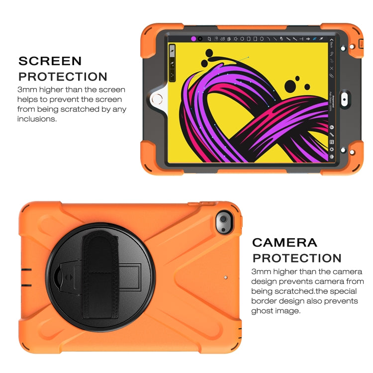 Shockproof Colorful Silicone + PC Protective Case with Holder & Shoulder Strap & Hand Strap For iPad Mini 4 / Mini (2019)(Orange) - iPad Mini 4 & 3 & 2 & 1 Cases by buy2fix | Online Shopping UK | buy2fix