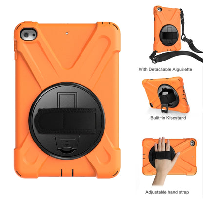Shockproof Colorful Silicone + PC Protective Case with Holder & Shoulder Strap & Hand Strap For iPad Mini 4 / Mini (2019)(Orange) - iPad Mini 4 & 3 & 2 & 1 Cases by buy2fix | Online Shopping UK | buy2fix