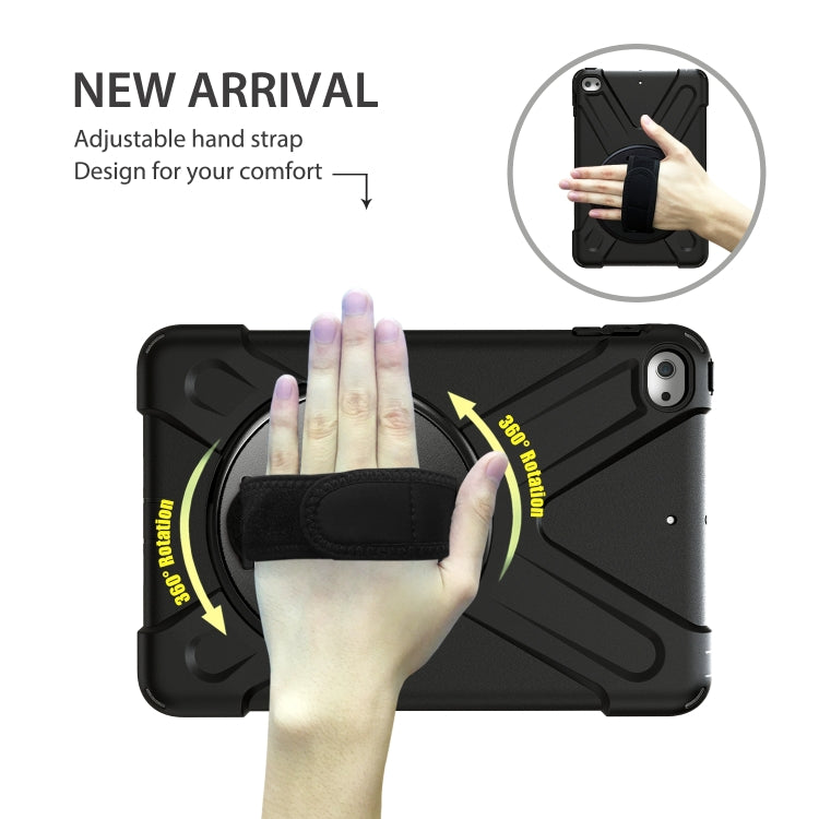 Shockproof Colorful Silicone + PC Protective Case with Holder & Shoulder Strap & Hand Strap For iPad Mini 4 / Mini (2019)(Black) - iPad Mini 4 & 3 & 2 & 1 Cases by buy2fix | Online Shopping UK | buy2fix