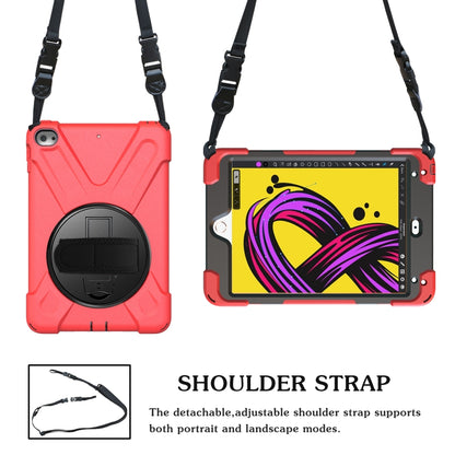 Shockproof Colorful Silicone + PC Protective Case with Holder & Shoulder Strap & Hand Strap For iPad Mini 4 / Mini (2019)(Red) - iPad Mini 4 & 3 & 2 & 1 Cases by buy2fix | Online Shopping UK | buy2fix