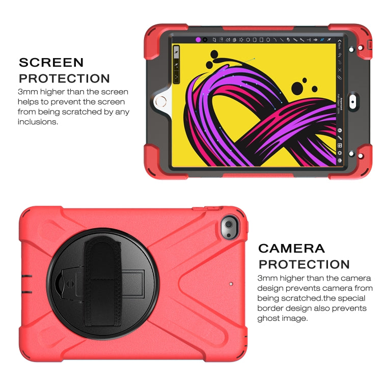 Shockproof Colorful Silicone + PC Protective Case with Holder & Shoulder Strap & Hand Strap For iPad Mini 4 / Mini (2019)(Red) - iPad Mini 4 & 3 & 2 & 1 Cases by buy2fix | Online Shopping UK | buy2fix