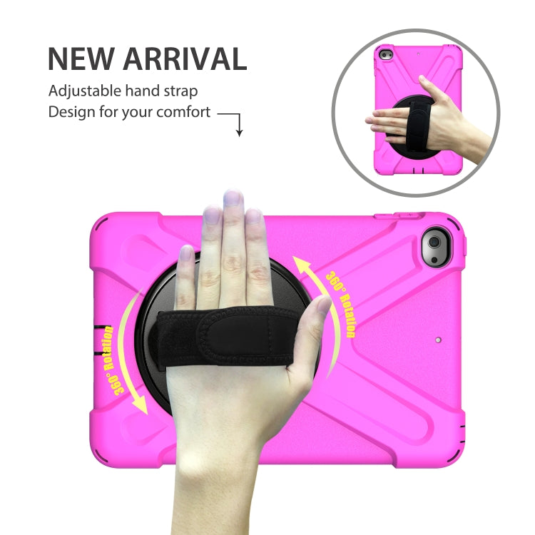 Shockproof Colorful Silicone + PC Protective Case with Holder & Shoulder Strap & Hand Strap For iPad Mini 4 / Mini (2019)(Rose Red) - iPad Mini 4 & 3 & 2 & 1 Cases by buy2fix | Online Shopping UK | buy2fix