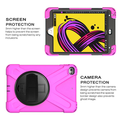 Shockproof Colorful Silicone + PC Protective Case with Holder & Shoulder Strap & Hand Strap For iPad Mini 4 / Mini (2019)(Rose Red) - iPad Mini 4 & 3 & 2 & 1 Cases by buy2fix | Online Shopping UK | buy2fix