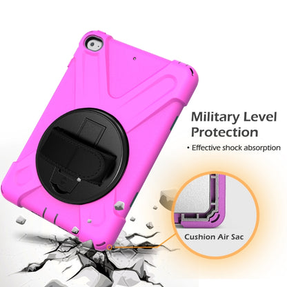 Shockproof Colorful Silicone + PC Protective Case with Holder & Shoulder Strap & Hand Strap For iPad Mini 4 / Mini (2019)(Rose Red) - iPad Mini 4 & 3 & 2 & 1 Cases by buy2fix | Online Shopping UK | buy2fix