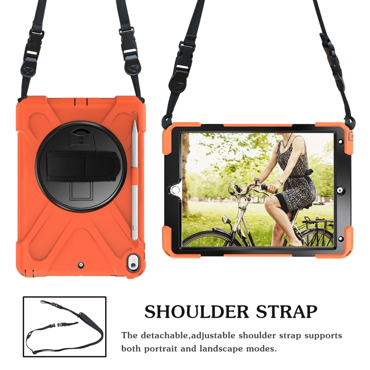 Shockproof Colorful Silicone + PC Protective Case with Holder & Shoulder Strap & Hand Strap & Pen Slot For iPad Pro 10.5(Orange) - iPad Pro 10.5 inch Cases by buy2fix | Online Shopping UK | buy2fix