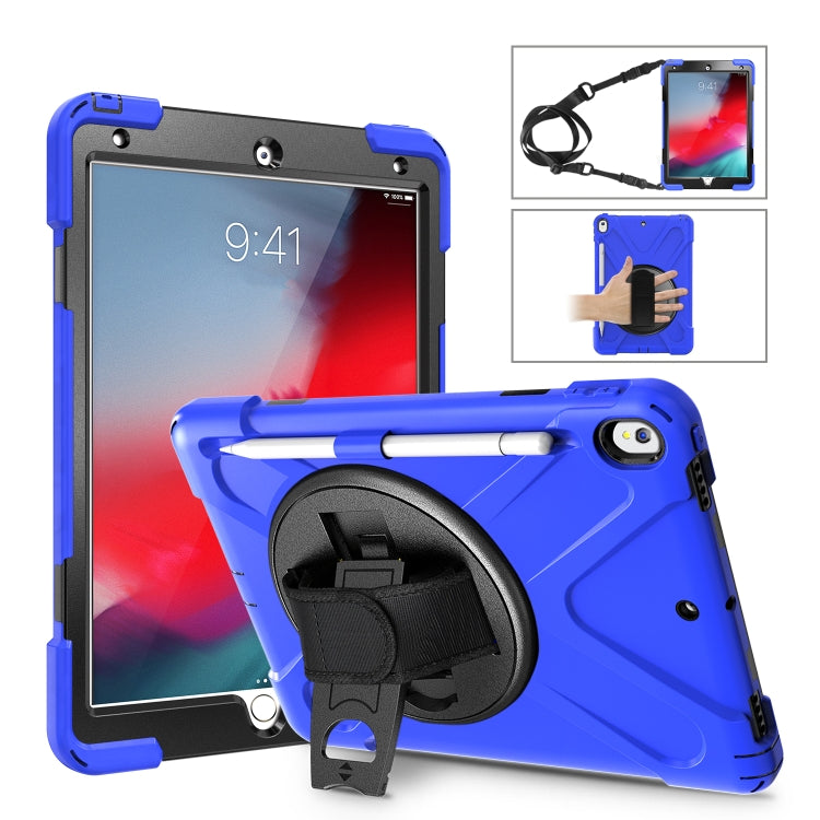 Shockproof Colorful Silicone + PC Protective Case with Holder & Shoulder Strap & Hand Strap & Pen Slot For iPad Pro 10.5(Blue) - iPad Pro 10.5 inch Cases by buy2fix | Online Shopping UK | buy2fix