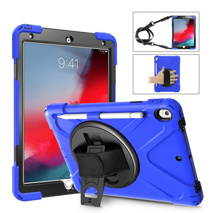 Shockproof Colorful Silicone + PC Protective Case with Holder & Shoulder Strap & Hand Strap & Pen Slot For iPad Pro 10.5(Blue) - iPad Pro 10.5 inch Cases by buy2fix | Online Shopping UK | buy2fix