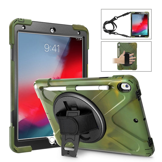 Shockproof Colorful Silicone + PC Protective Case with Holder & Shoulder Strap & Hand Strap & Pen Slot For iPad Pro 10.5(Camouflage) - iPad Pro 10.5 inch Cases by buy2fix | Online Shopping UK | buy2fix