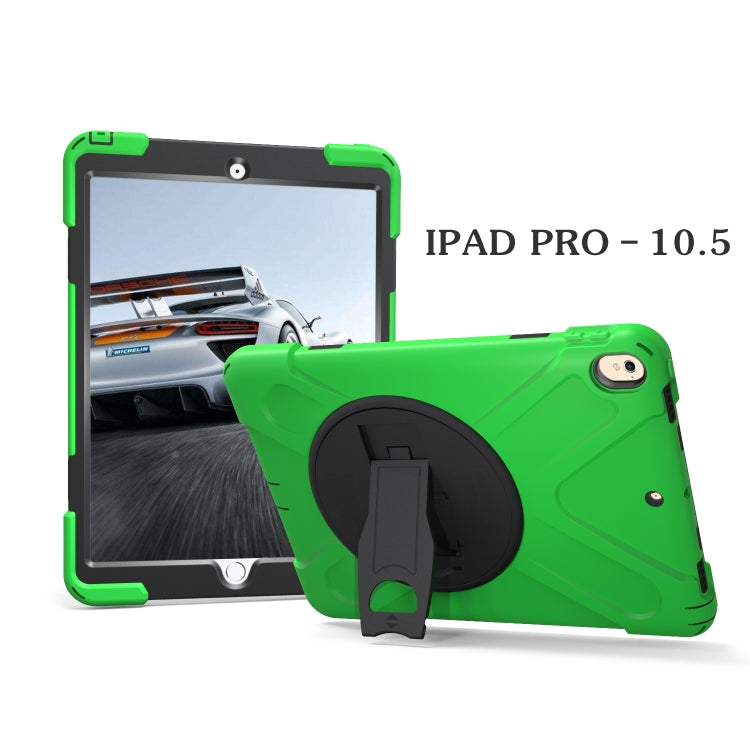Shockproof Colorful Silicone + PC Protective Case with Holder For iPad Pro 10.5(Green) - iPad Pro 10.5 inch Cases by buy2fix | Online Shopping UK | buy2fix