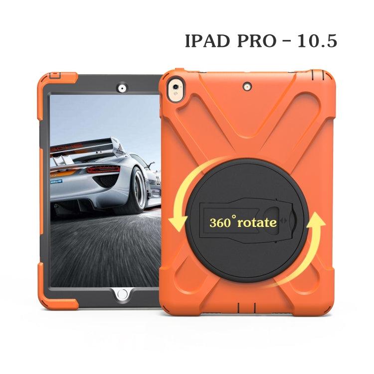 Shockproof Colorful Silicone + PC Protective Case with Holder For iPad Pro 10.5(Orange) - iPad Pro 10.5 inch Cases by buy2fix | Online Shopping UK | buy2fix